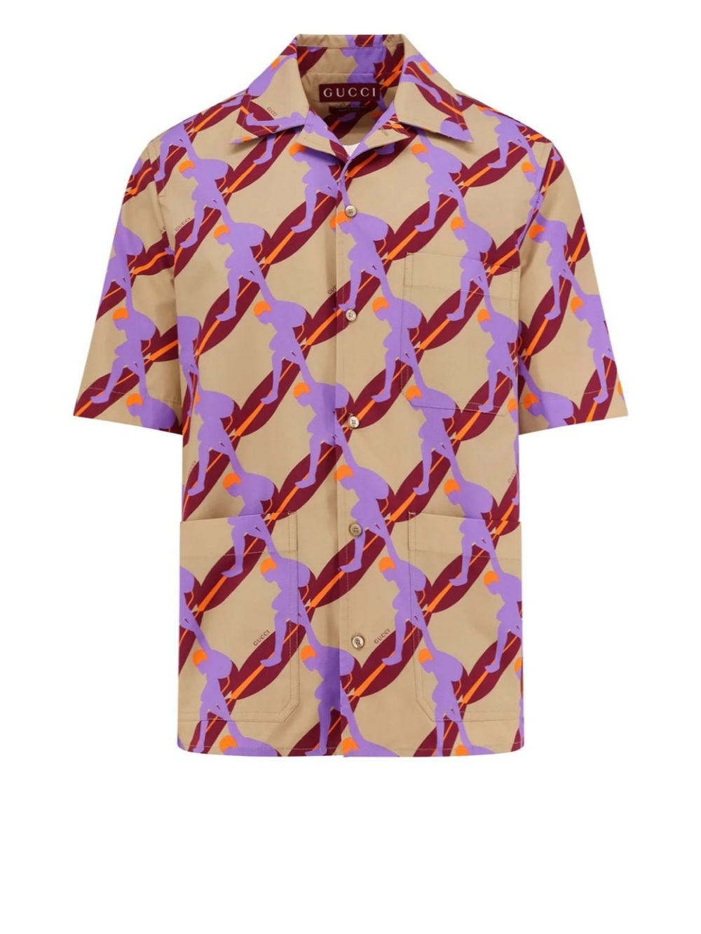 Gucci "twisted print"
Poplin bowling shirt size 46/ small made in Italy
